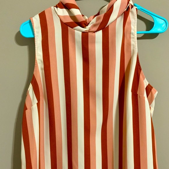 Forever 21 Tops - Forever 21 Stripe High neck sleeveless blouse